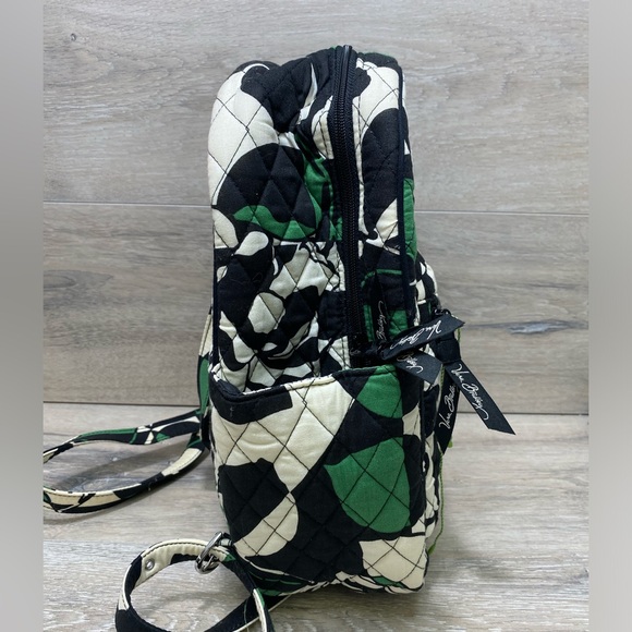 Vera Bradley Leighton Small Backpack Black Green White New Without Tags - Picture 4 of 12